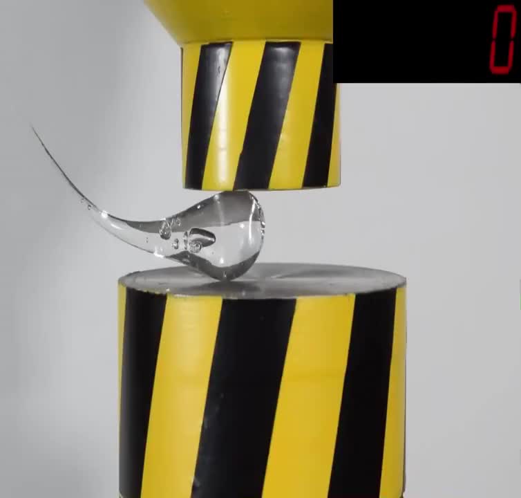 Crazy Clips - Prince Rupert’s Drop vs Hydraulic Press