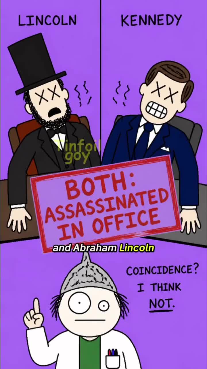 411K views · 20K reactions | The JFK-Lincoln Coincidences  | Tinfoil Goy