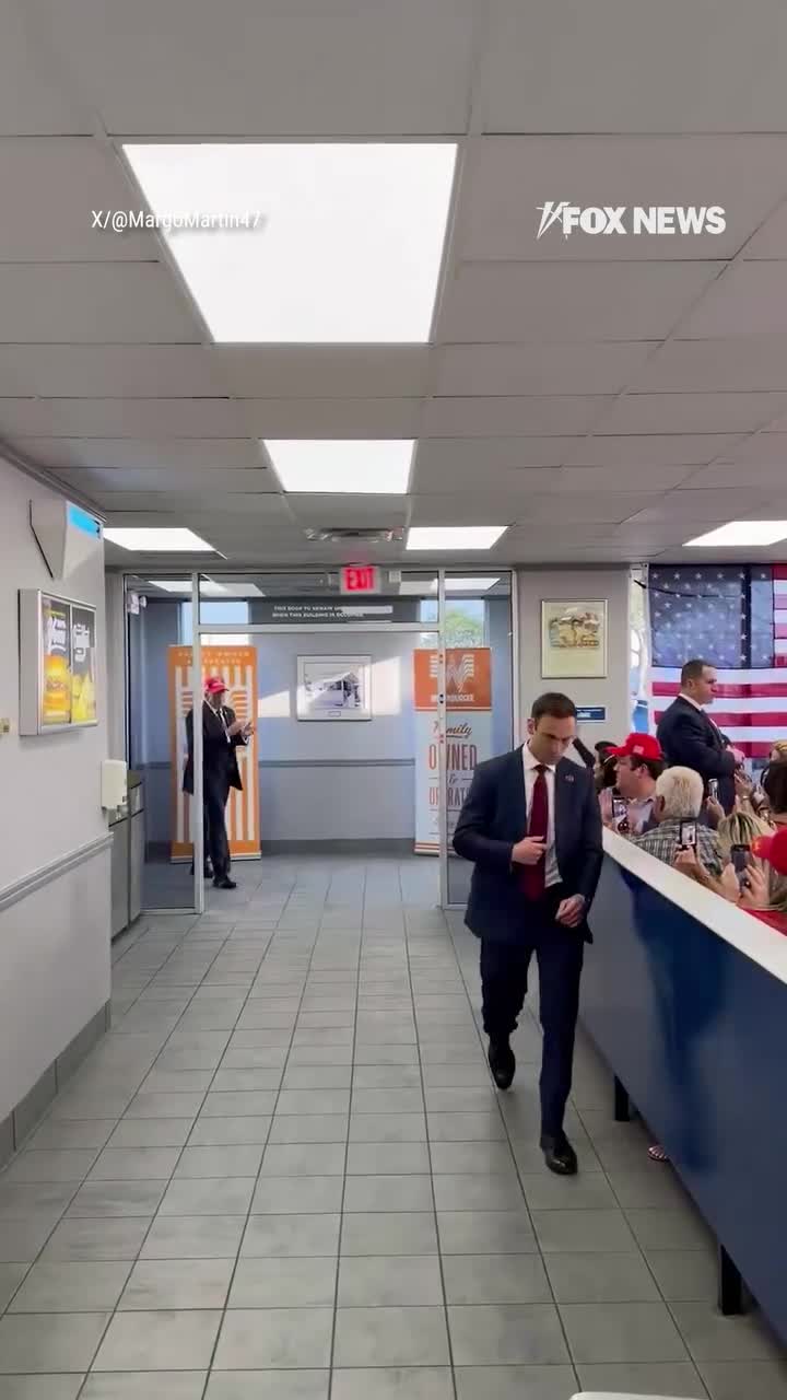 1.3M views · 53K reactions | ‘WELCOME TO WHATABURGER’: President Trump visits a Whataburger in Corpus Christi, Texas. | Credit: Margo Martin | Fox News