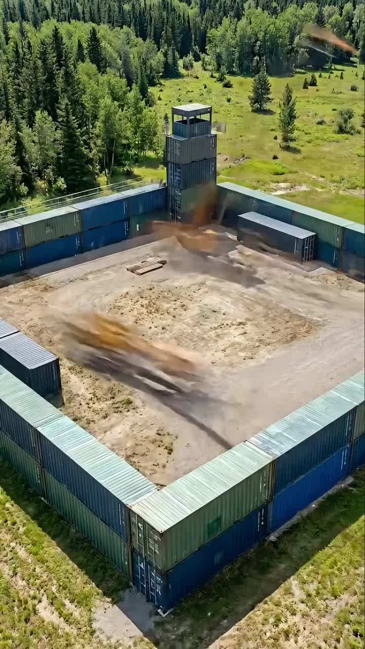 7M views · 185K reactions | We Built a Hidden Container Fortress in the Forest | Next Home